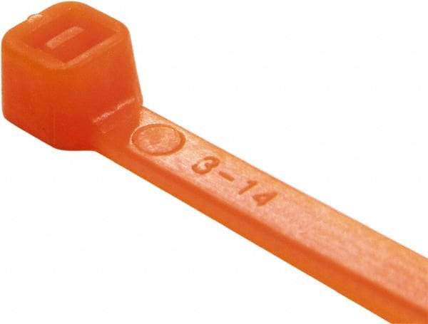 Value Collection - 14.6" Long Orange Nylon Standard Cable Tie - 50 Lb Tensile Strength, 106mm Max Bundle Diam - Caliber Tooling