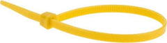 Value Collection - 8" Long Yellow Nylon Standard Cable Tie - 50 Lb Tensile Strength, 54mm Max Bundle Diam - Caliber Tooling