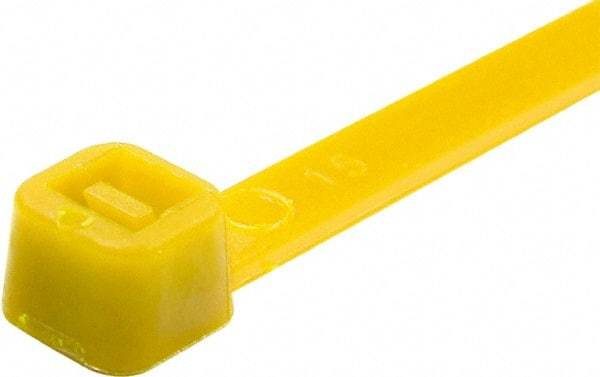 Value Collection - 6" Long Yellow Nylon Standard Cable Tie - 40 Lb Tensile Strength, 38mm Max Bundle Diam - Caliber Tooling