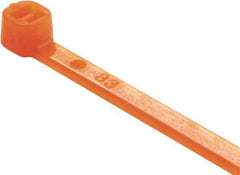 Value Collection - 6" Long Orange Nylon Standard Cable Tie - 40 Lb Tensile Strength, 38mm Max Bundle Diam - Caliber Tooling