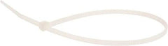 Value Collection - 8" Long Natural (Color) Nylon Standard Cable Tie - 18 Lb Tensile Strength, 55mm Max Bundle Diam - Caliber Tooling