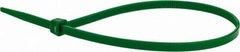 Value Collection - 11" Long Green Nylon Standard Cable Tie - 50 Lb Tensile Strength, 81mm Max Bundle Diam - Caliber Tooling