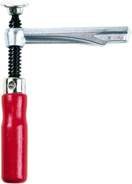 Bessey - 1,450 Lb Clamping Pressure, Steel, Straight Handle, SLV Bar & Pipe Clamping Arm - 4-3/4" Throat Depth - Caliber Tooling