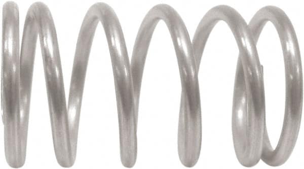 Associated Spring Raymond - 36mm OD, 4mm Wire, 79.5mm Free Length, Compression Spring - 68.59 Lb Spring Rating, 555.29 N Max Work Load, Stainless Steel - Caliber Tooling