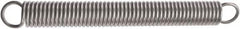 Associated Spring Raymond - 6.1mm OD, 9.21 N Max Load, 200.41mm Max Ext Len, Music Wire Extension Spring - 0.3 Lb/In Rating, 0.19 Lb Init Tension, 63.5mm Free Length - Caliber Tooling