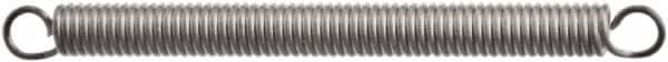 Associated Spring Raymond - 9.14mm OD, 14.86 N Max Load, 38.61mm Max Ext Len, Stainless Steel Extension Spring - 7.1 Lb/In Rating, 0.52 Lb Init Tension, 28.45mm Free Length - Caliber Tooling