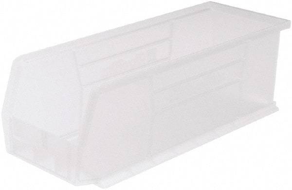 Akro-Mils - 50 Lb. Load Capacity, 14-3/4" Deep, Clear Polymer Hopper Stacking Bin - 5" High x 5-1/2" Wide x 14-3/4" Long - Caliber Tooling