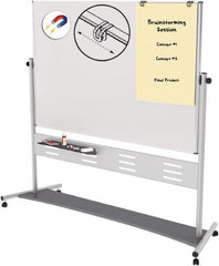 MasterVision - 48" High x 72" Wide Gold Ultra Enameled Steel Magnetic Marker Board - Aluminum Frame, 78-1/2" Deep - Caliber Tooling