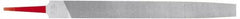 Simonds File - 6" Long, Smooth Cut, Mill American-Pattern File - Single Cut, Tang - Caliber Tooling