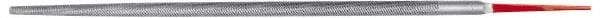 Simonds File - 8" Long, Smooth Cut, Round American-Pattern File - Double Cut, Tang - Caliber Tooling