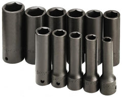 SK - 10 Piece 1/2" & 3/4" Drive Deep Well Impact Socket Set - Caliber Tooling