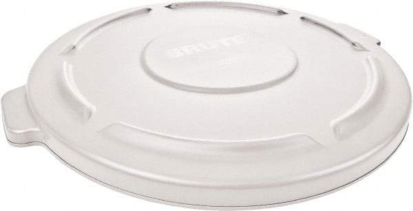 Rubbermaid - Round Lid for Use with 55 Gal Round Trash Cans - White, Polyethylene, For Brute Trash Cans - Caliber Tooling