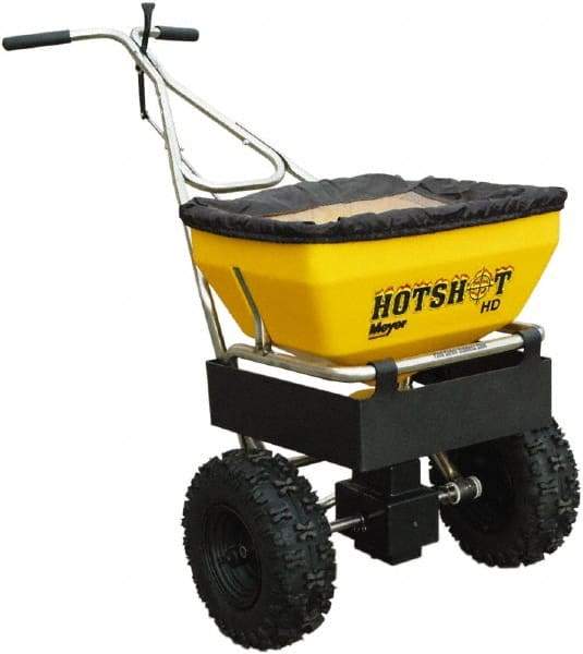 Meyer Products - 70 Lb Polypropylene Stainless Steel Walk Behind Broadcast Landscape Spreader - 13" Pneumatic Wheels - Caliber Tooling