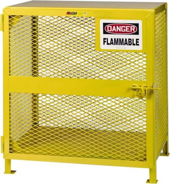 Little Giant - 4, 6 Cylinder, Yellow Cylinder Storage Unit - 36" Wide x 40" High x 38" Deep - Caliber Tooling