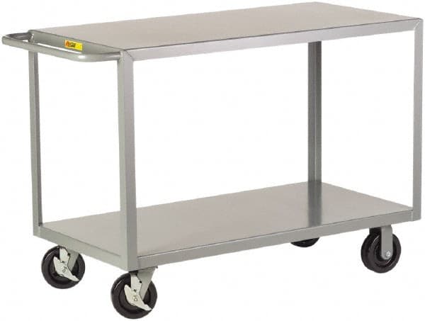 Little Giant - 3,600 Lb Capacity, 30" Wide x 65-1/2" Long x 36" High Shelf Cart - 2 Shelf, Steel - Caliber Tooling