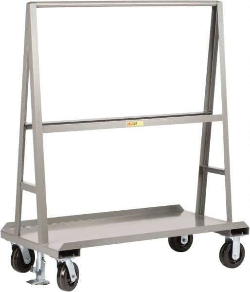 Little Giant - 2,000 Lb Capacity Steel A-Frame Truck - Steel Deck, 36" OAW, Phenolic Casters - Caliber Tooling