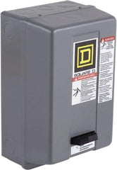 Square D - 110 Coil VAC at 50 Hz, 120 Coil VAC at 60 Hz, 27 Amp, NEMA Size 1, Nonreversible Enclosed Enclosure NEMA Motor Starter - 1 Phase hp: 2 at 115 VAC, 3 at 230 VAC, 1 Enclosure Rating - Caliber Tooling