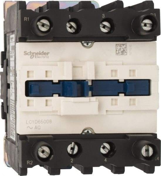 Schneider Electric - 4 Pole, 120 Coil VAC at 60 Hz, 80 Amp at 440 VAC, Nonreversible IEC Contactor - Bureau Veritas, CCC, CSA, CSA C22.2 No. 14, DNV, EN/IEC 60947-4-1, EN/IEC 60947-5-1, GL, GOST, LROS, RINA, RoHS Compliant, UL 508, UL Listed - Caliber Tooling