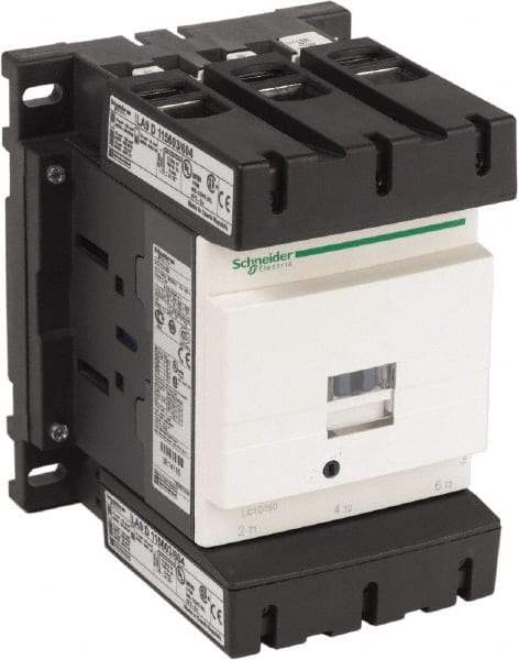 Schneider Electric - 3 Pole, 120 Coil VAC at 50/60 Hz, 150 Amp at 440 VAC, Nonreversible IEC Contactor - Bureau Veritas, CCC, CSA, CSA C22.2 No. 14, DNV, EN/IEC 60947-4-1, EN/IEC 60947-5-1, GL, GOST, LROS, RINA, RoHS Compliant, UL 508, UL Listed - Caliber Tooling