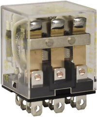 Square D - 1/2 hp at 120 Volt & 3/4 hp at 240 Volt, Electromechanical Plug-in General Purpose Relay - 10 Amp at 250 VAC, 3PDT, 120 VAC at 50/60 Hz - Caliber Tooling