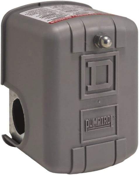 Square D - 1 and 3R NEMA Rated, 5.5 to 8.5 psi, Electromechanical Pressure and Level Switch - Fixed Pressure, 230 VAC, L1-T1, L2-T2 Terminal, For Use with Square D Pumptrol - Caliber Tooling