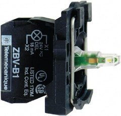 Schneider Electric - 110-120 V Green Lens LED Indicating Light - Screw Clamp Connector, Vibration Resistant - Caliber Tooling