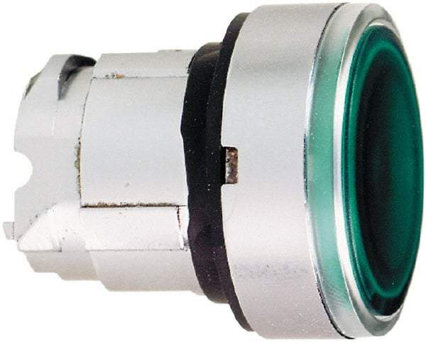 Schneider Electric - 22mm Mount Hole, Flush, Pushbutton Switch Only - Round, Green Pushbutton, Nonilluminated, Momentary (MO) - Caliber Tooling