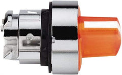 Schneider Electric - 22mm Mount Hole, 3 Position, Handle Operated, Selector Switch - Orange, Momentary (MO), Illuminated, Shock, Vibration and Water Resistant - Caliber Tooling