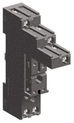 Schneider Electric - 250 VAC, 12 Amp, Flat Relay Socket - DIN Rail Mount, Panel Mount, IP20, Box Lug Separate Terminal - Caliber Tooling