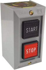 Schneider Electric - 2 Operator, Projecting Pushbutton Control Station - Start, Stop (Legend), Momentary Switch, NO/NC Contact, NEMA 1 - Caliber Tooling