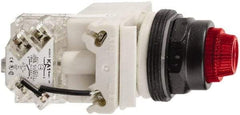 Schneider Electric - 24 V Red Lens LED Press-to-Test Indicating Light - Octagonal Lens, Screw Clamp Connector, Vibration Resistant - Caliber Tooling