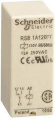 Schneider Electric - 3,000 VA Power Rating, Electromechanical Plug-in General Purpose Relay - 12 Amp at 250 VAC & 12 Amp at 28 VDC, 1CO, 120 VAC - Caliber Tooling