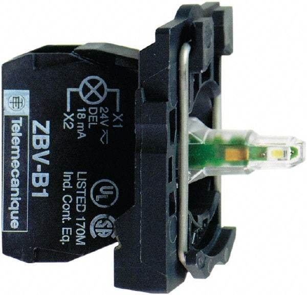 Schneider Electric - 110-120 V Orange Lens LED Indicating Light - Screw Clamp Connector, Vibration Resistant - Caliber Tooling