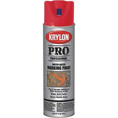 Krylon - 15 fl oz Red Marking Paint - Water Base Formula - Caliber Tooling