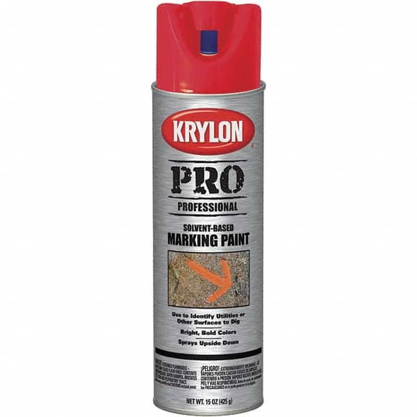 Krylon - 15 fl oz Red Marking Paint - Solvent Base Formula - Caliber Tooling