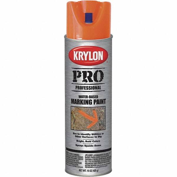 Krylon - 15 fl oz Orange Marking Paint - Water Base Formula - Caliber Tooling