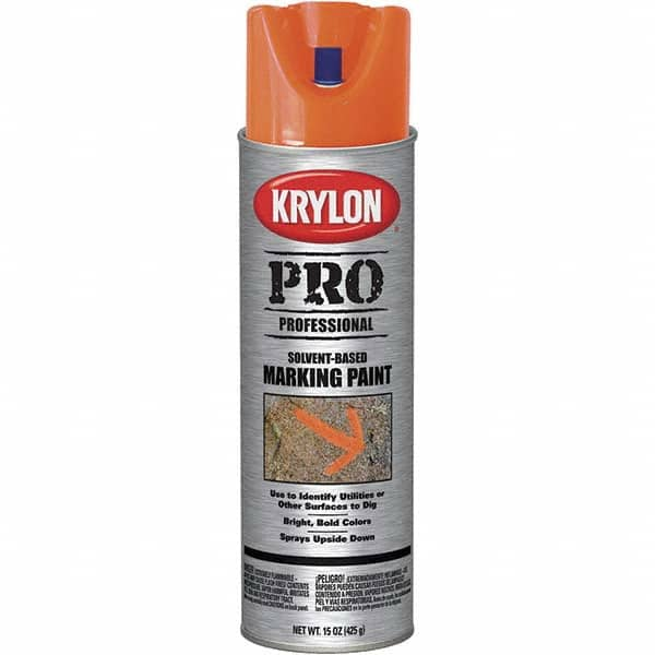 Krylon - 15 fl oz Orange Marking Paint - Solvent Base Formula - Caliber Tooling