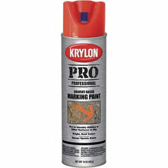 Krylon - 15 fl oz Red/Orange Marking Paint - Solvent Base Formula - Caliber Tooling