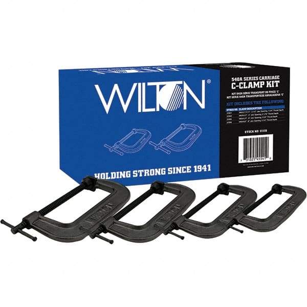 Wilton - C-Clamp & Cantilever Clamp Sets Clamp Type: Standard C-Clamp Type: Kit - Caliber Tooling