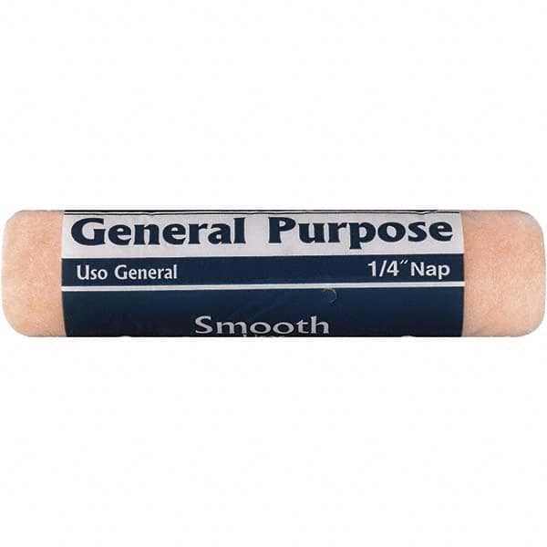 Rubberset - 1/4" Nap, 9" Wide Paint Roller Cover - Smooth Texture, Polyester - Caliber Tooling