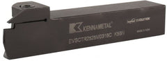 Kennametal - 16mm Max Depth, 3mm to 3mm Width, External Right Hand Indexable Grooving/Cutoff Toolholder - Exact Industrial Supply