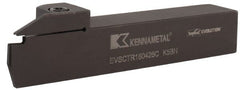 Kennametal - 26mm Max Depth, 4mm to 4mm Width, External Right Hand Indexable Grooving/Cutoff Toolholder - Exact Industrial Supply