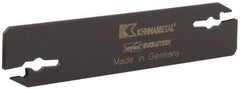 Kennametal - 0.608" Blade Height, 0.079" Blade Width, 3.557" OAL, Neutral Cut, Double End Indexable Cut-Off Blade - EVBS Blade, Beyond Evolution Series - Caliber Tooling