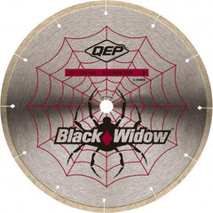 QEP - 10" Diam, 5/8" Arbor Hole Diam, Wet & Dry Cut Saw Blade - Diamond-Tipped, Smooth Action, Standard Round Arbor - Caliber Tooling