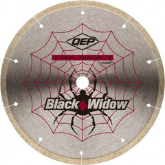 QEP - 8" Diam, 5/8" Arbor Hole Diam, Wet & Dry Cut Saw Blade - Diamond-Tipped, Smooth Action, Standard Round Arbor - Caliber Tooling