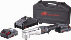 Ingersoll-Rand - 3/8" Drive 20 Volt Angled Cordless Impact Wrench & Ratchet - 1,900 RPM, 3,000 BPM, 180 Ft/Lb Torque, 2 Lithium-Ion Batteries Included - Caliber Tooling