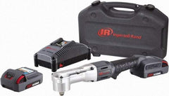 Ingersoll-Rand - 1/2" Drive 20 Volt Angled Cordless Impact Wrench & Ratchet - 1,900 RPM, 3,000 BPM, 180 Ft/Lb Torque, 2 Lithium-Ion Batteries Included - Caliber Tooling