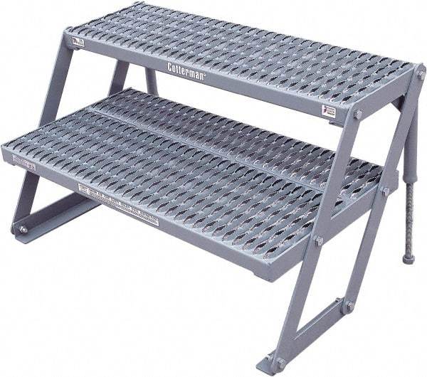 Cotterman - 23" 2 Step Platform - Work Platform, 800 Lb Capacity, 26" Base Width x 21" Base Depth - Caliber Tooling