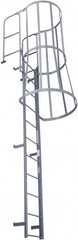 Cotterman - 340" 27 Step Fixed Ladder - Dock Ladder, 300 Lb Capacity, 39" Base Width x 40" Base Depth - Caliber Tooling