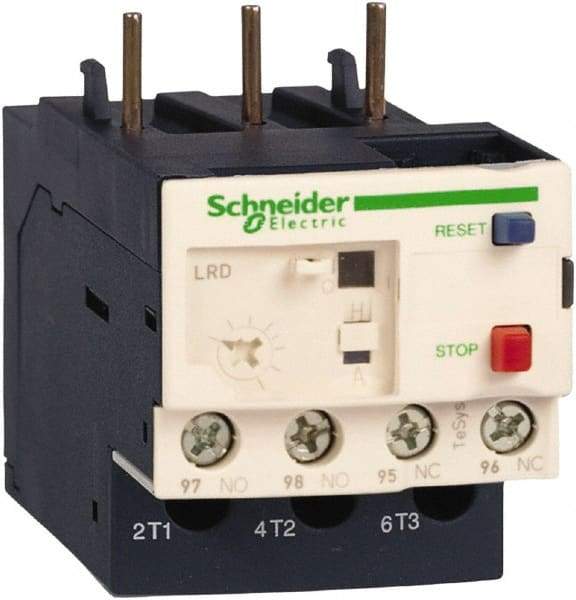 Schneider Electric - 2.5 to 4 Amp, 690 VAC, Thermal IEC Overload Relay - Trip Class 10A, For Use with LC1D09 and LC1D38 - Caliber Tooling